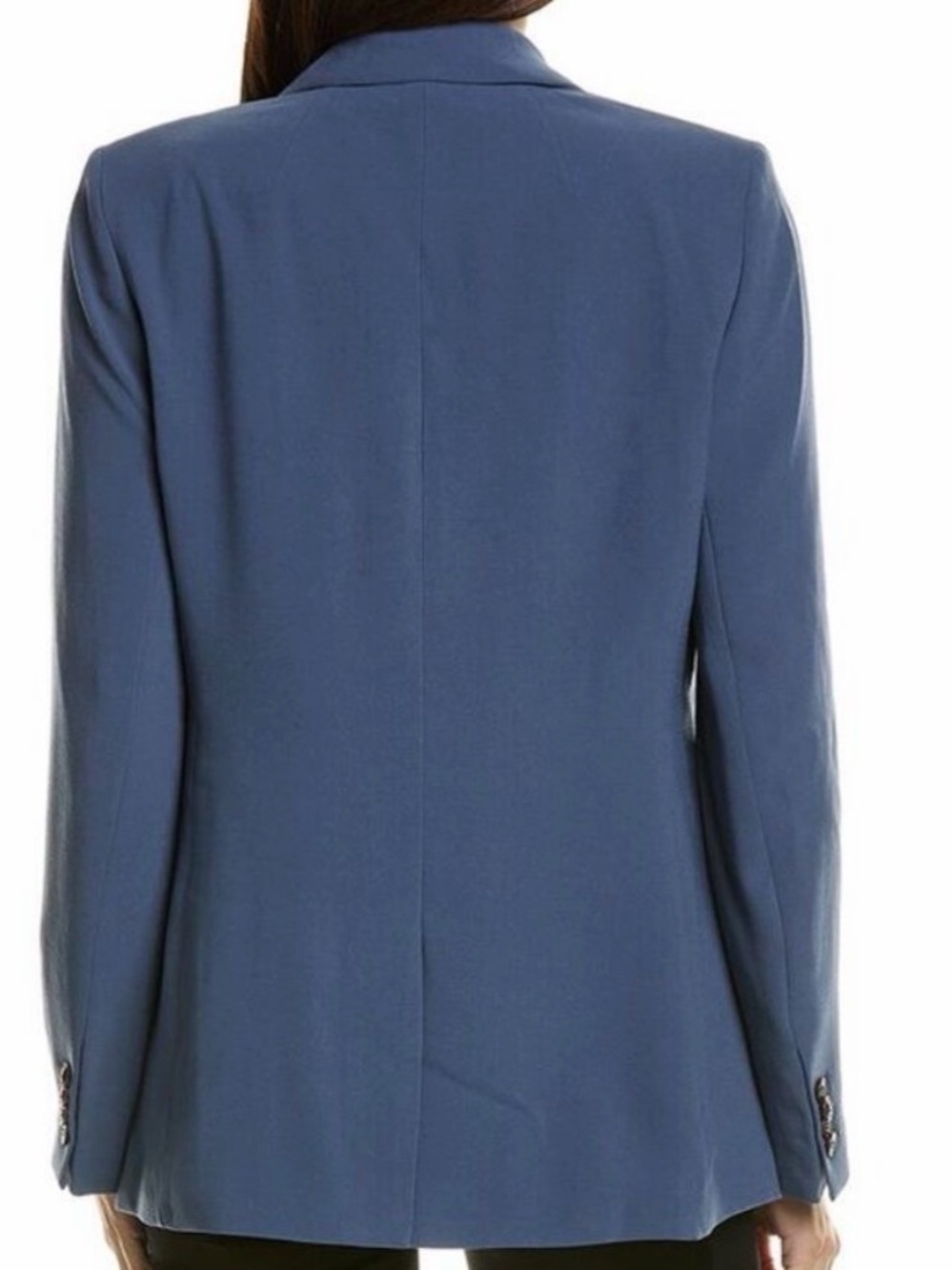 Madewell Rosedale Crepe Blazer Blue Double Breasted Career Jacket Size 10 - Picture 3 of 8